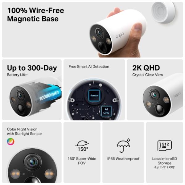 Tapo Solar-Powered Security Camera Kit