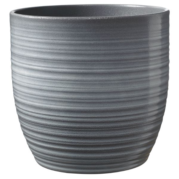 SK Indoor Pot  Bergamo Mystic Style Light Gray Glaze D19Cm X H18Cm