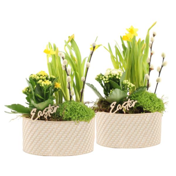 Easter Oval Shaped Woven Baskets