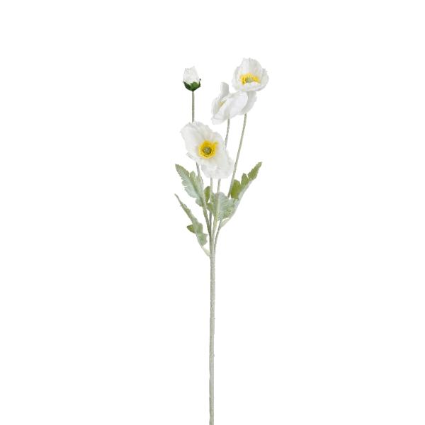Poppy White Loose Stem