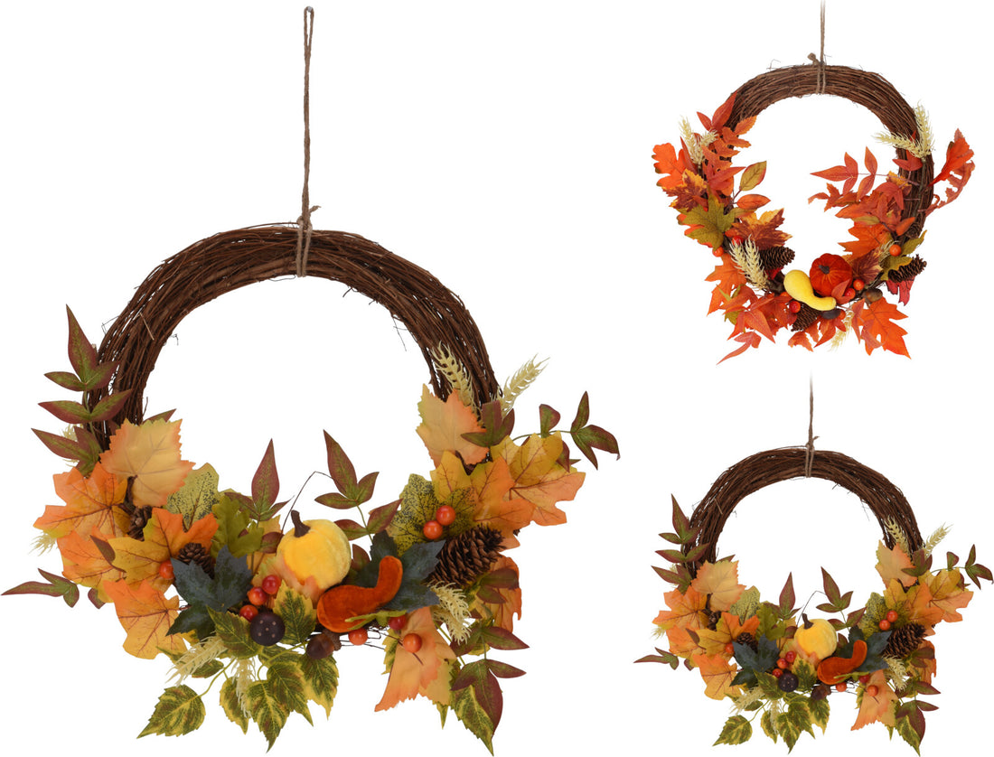 Autumn Harvest Wreath 2 Assorted