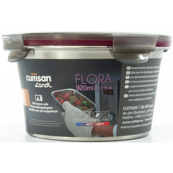 Candl Cuitisan Flora Round Stainless Steel Microwaveable Container 920Ml