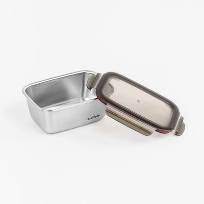 Candl Cuitisan Flora Rectangular Stainless Steel Microwaveable Container 980Ml