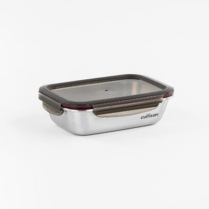 Candl Cuitisan Flora Rectangular Stainless Steel Microwaveable Container 1100Ml