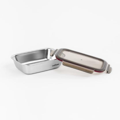 Candl Cuitisan Flora Rectangular Stainless Steel Microwaveable Container 1100Ml