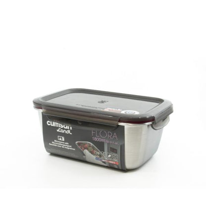 Candl Cuitisan Flora Rectangular Stainless Steel Microwaveable Container 1800Ml
