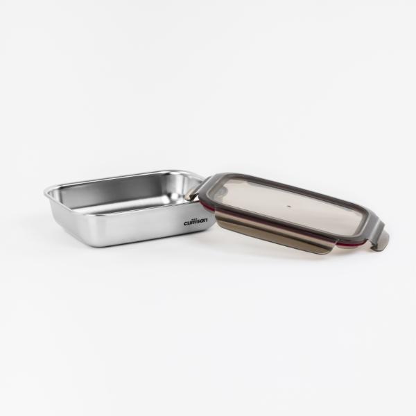 Candl Cuitisan Flora Rectangular Stainless Steel Microwaveable Container 1900Ml