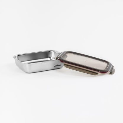 Candl Cuitisan Flora Rectangular Stainless Steel Microwaveable Container 1900Ml