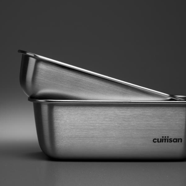 Candl Cuitisan Flora Rectangular Stainless Steel Microwaveable Container 2800Ml