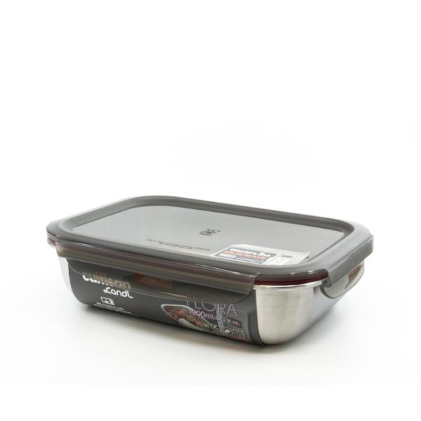 Candl Cuitisan Flora Rectangular Stainless Steel Microwaveable Container 3600Ml