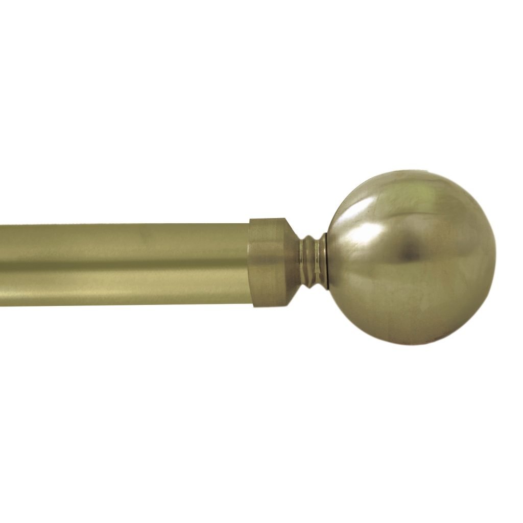 De Vielle Classic Extendable Curtain Pole 30-32Mm Metal Ball Antique Brass 1.2-2.1M