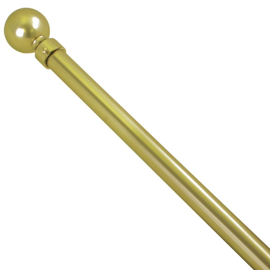 De Vielle Classic Extendable Curtain Pole 30-32Mm Metal Ball Antique Brass 1.85-3.6M