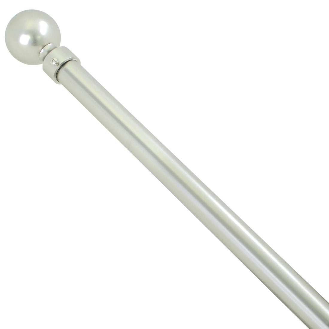 De Vielle Classic Extendable Curtain Pole 30-32Mm Metal Ball Silver 1.85-3.6M