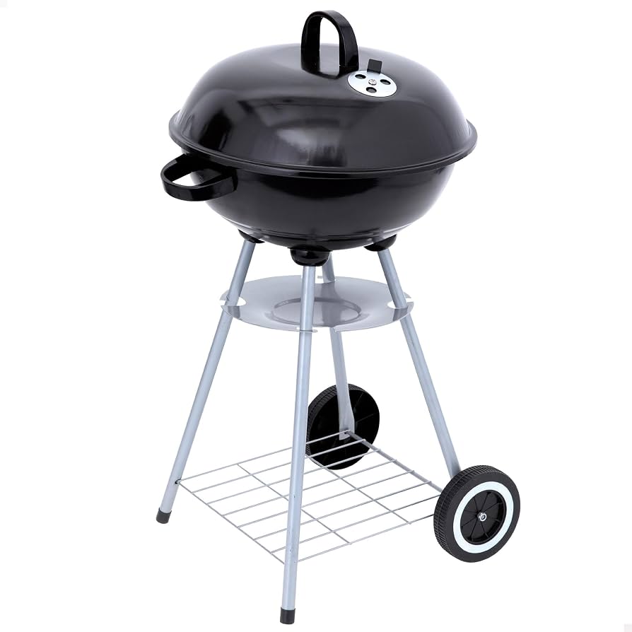 46Cm Charcoal BBQ With Lid On Wheels