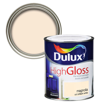 Dulux High Gloss Magnolia 750Ml
