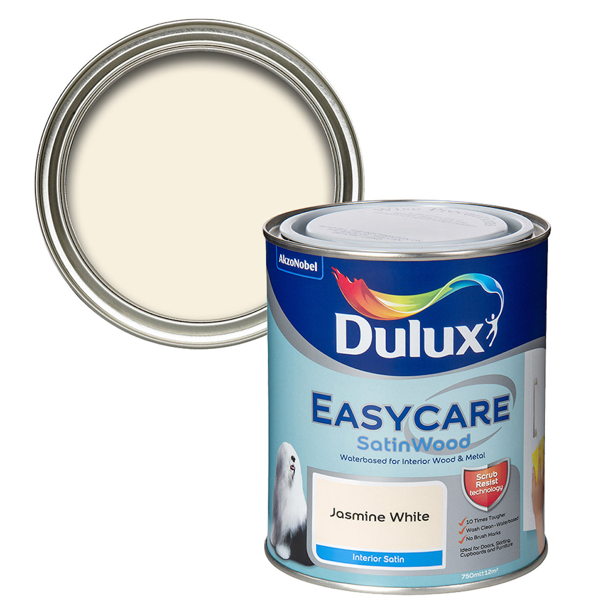Dulux Easycare Satinwood Jasmine White 750Ml