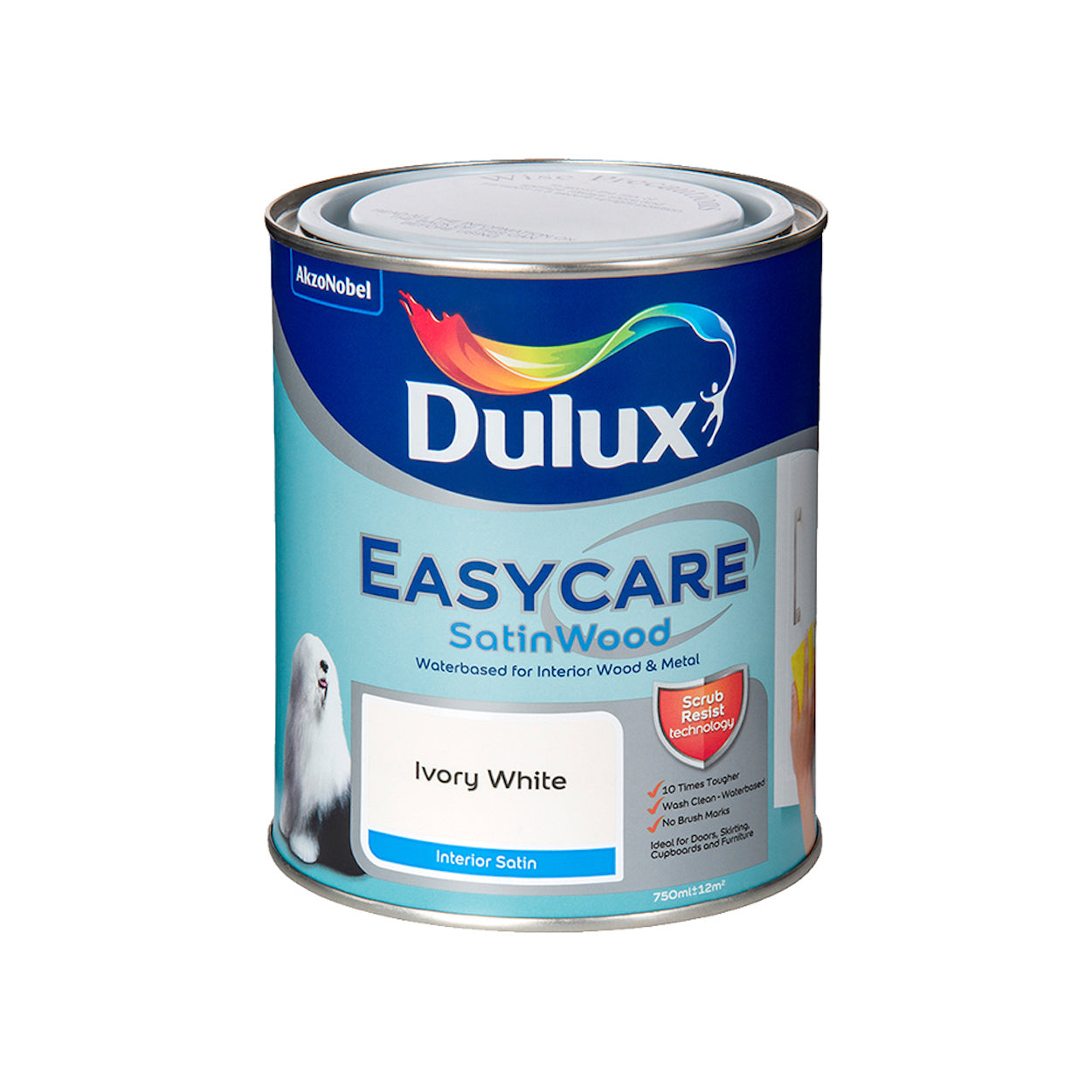 Dulux Easycare Satinwood Ivory White 750Ml