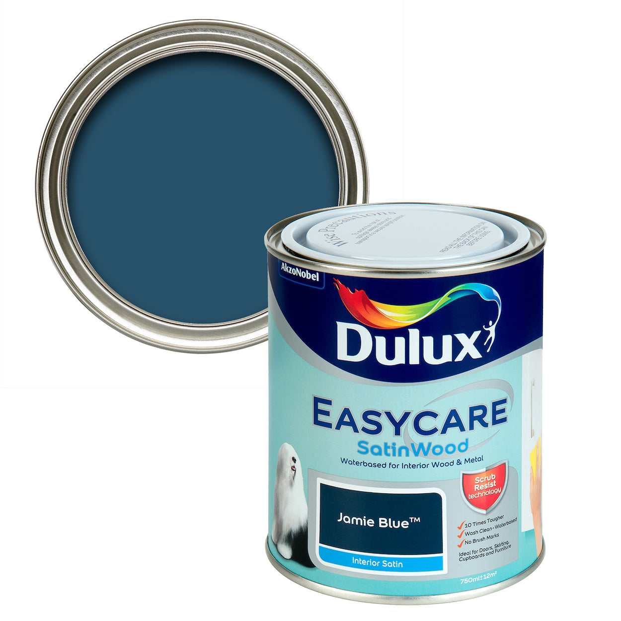 Jamie Blue Rocks Dulux Easycare Satinwood Jamie Blue 750Ml – Co-Op Superstores