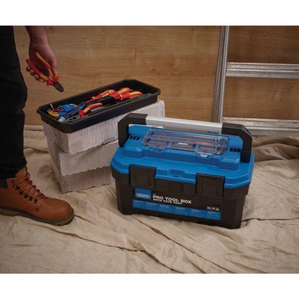 Draper Pro Blue Toolbox with Tote Tray 20" 