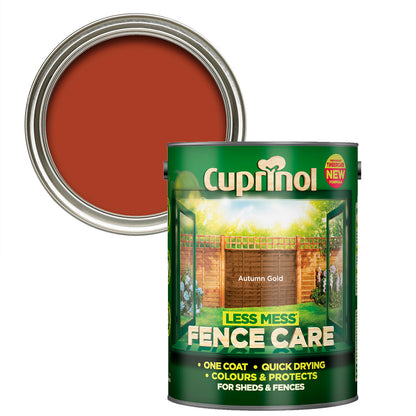 Cuprinol Less Mess Fence Care Autumn Red 5L