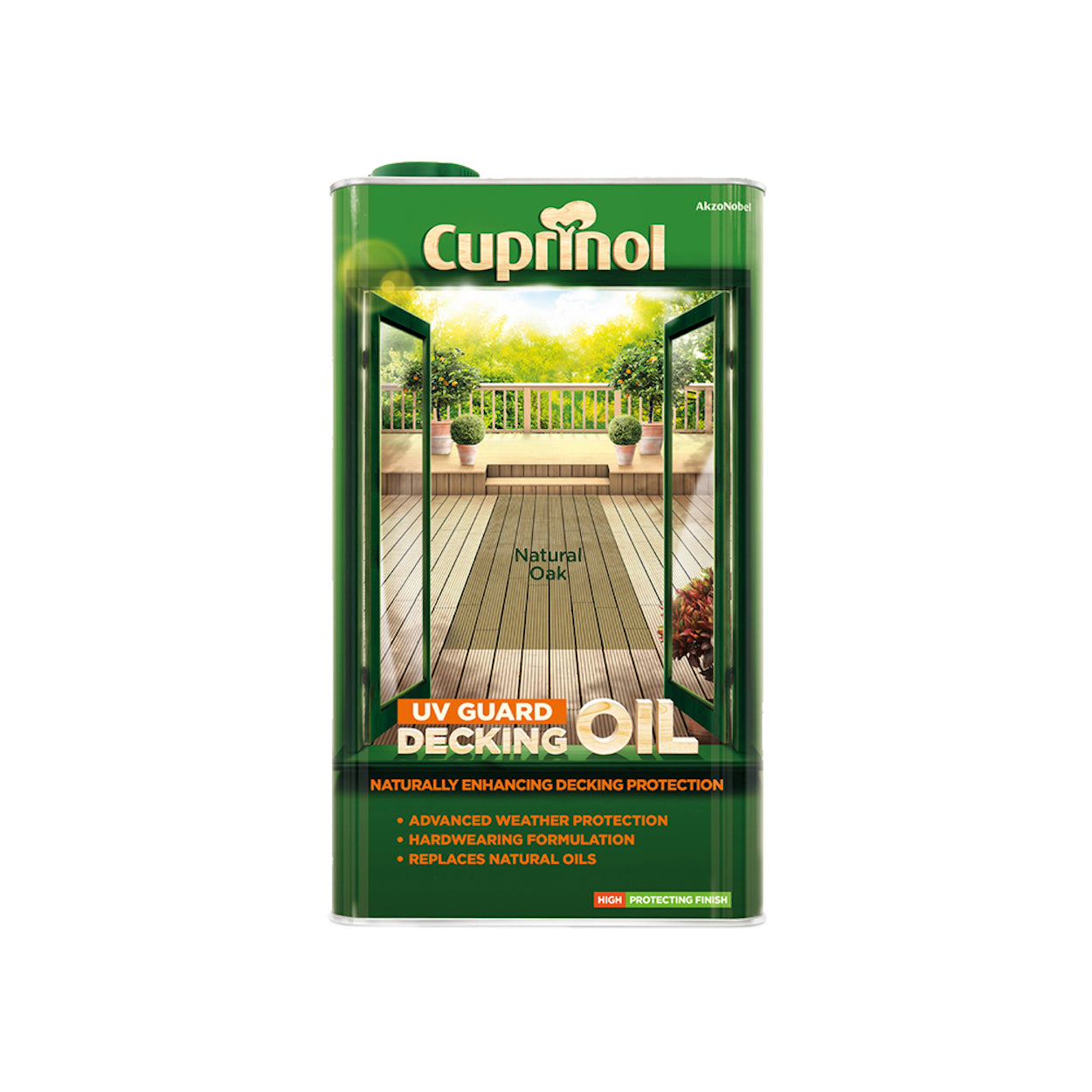 Cuprinol Uv Guard Decking Oil Natural Oak 5L