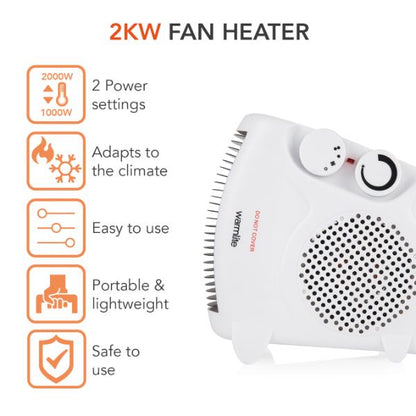 Warmlite  2000W Fan heater White