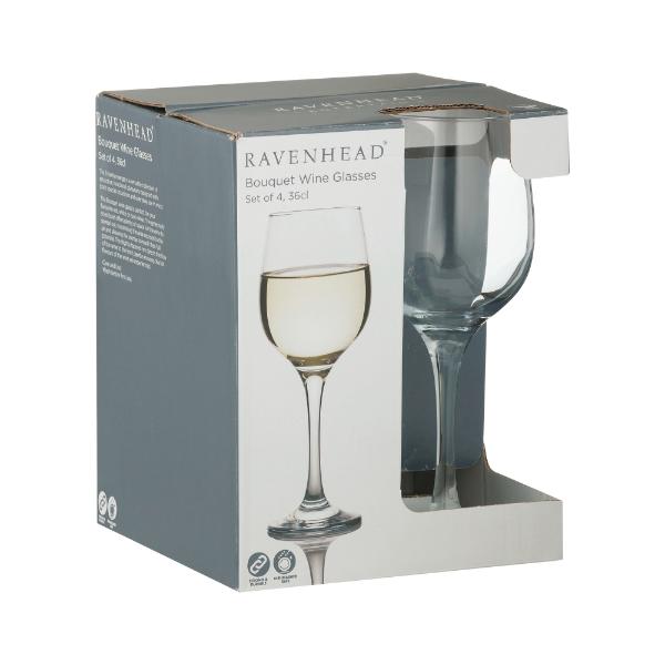 Bouquet Set Of 4 Wine Glasses 36cl           