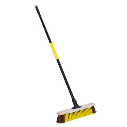 Bulldozer Utility Broom with Scraper and Handle