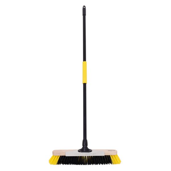 Bulldozer 18" Soft Dual Broom with Scraper and Handle