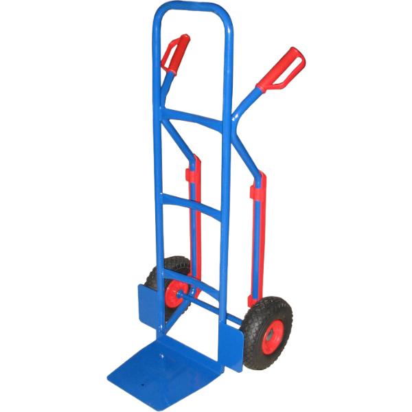 Steel Hand Truck Blue with Red Plastic Handle Grip 200Kg