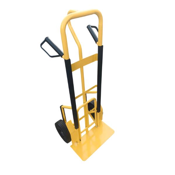 Steel Hand Truck Yellow with Black Handle Grip 550Kg
