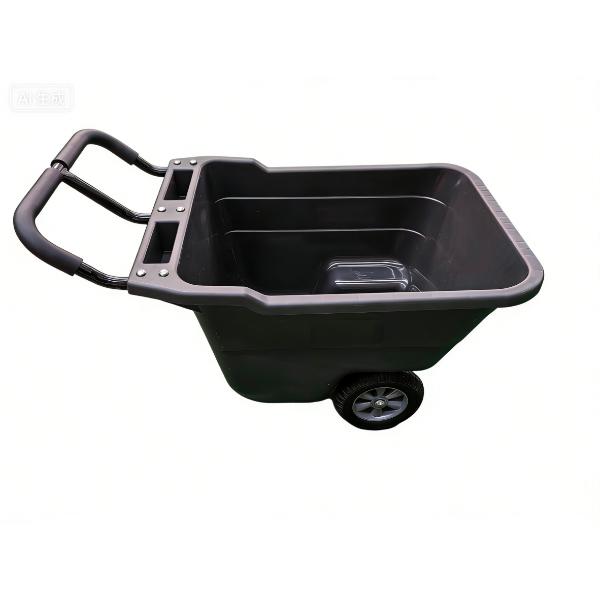 Utility Wheel Barrow With Solid Wheels 90L Black