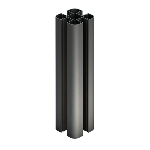 Guardian Aluminium Fence Post Charcoal 8ft       