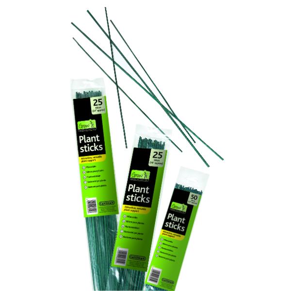Gardman Plant Sticks 25 40cm Green
