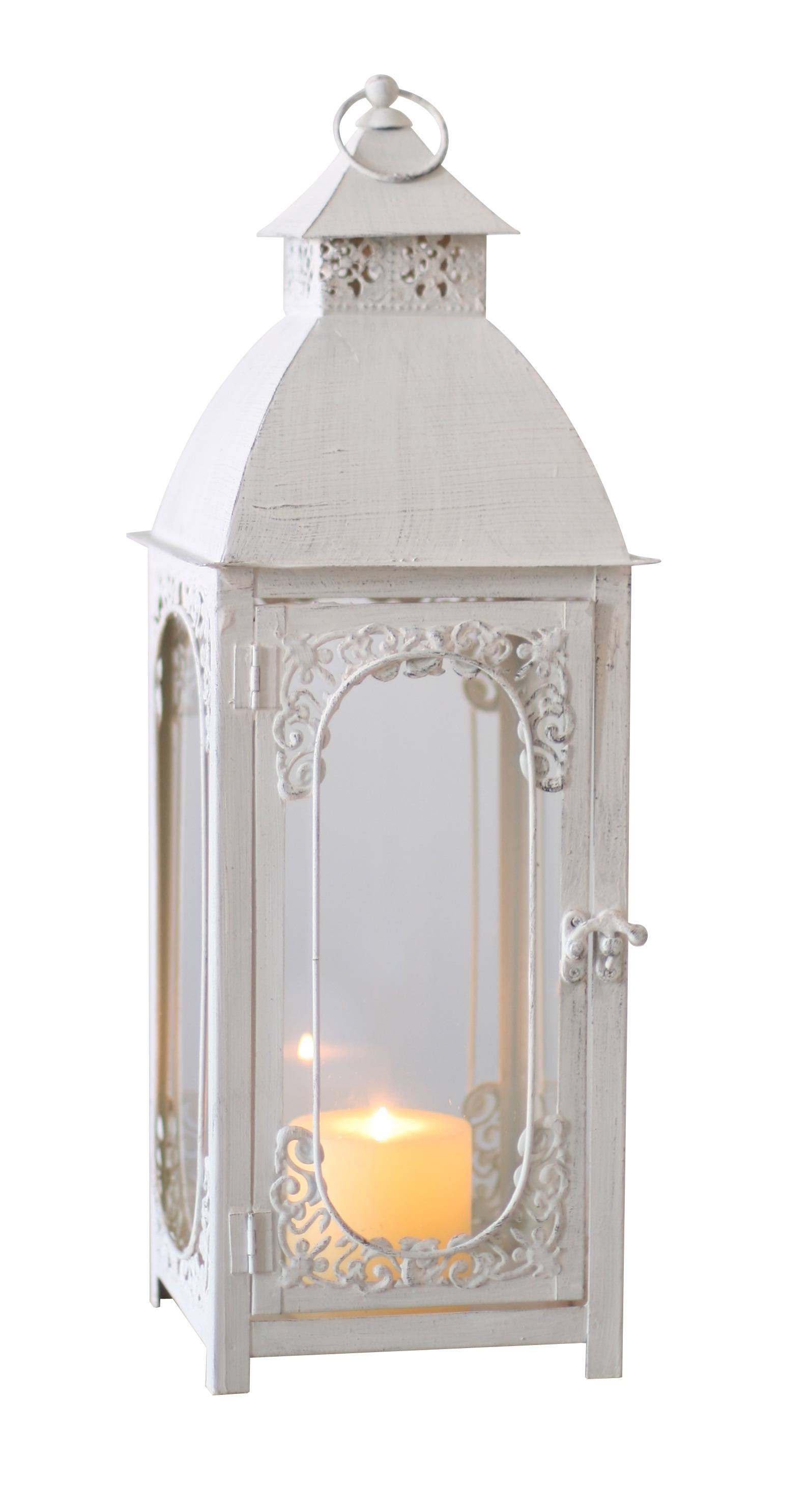Moroccan Lantern Medium White