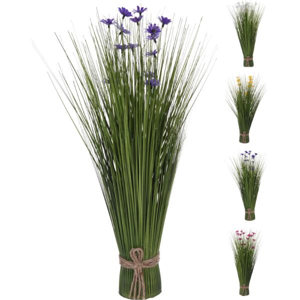 Artifical Onion Grass Bouquet 55cm In 4 Assorted Colours