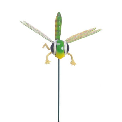 Butterfly Dragonfly And Bee Assotred Garden Decoration On Metal Stick 3 Assorted