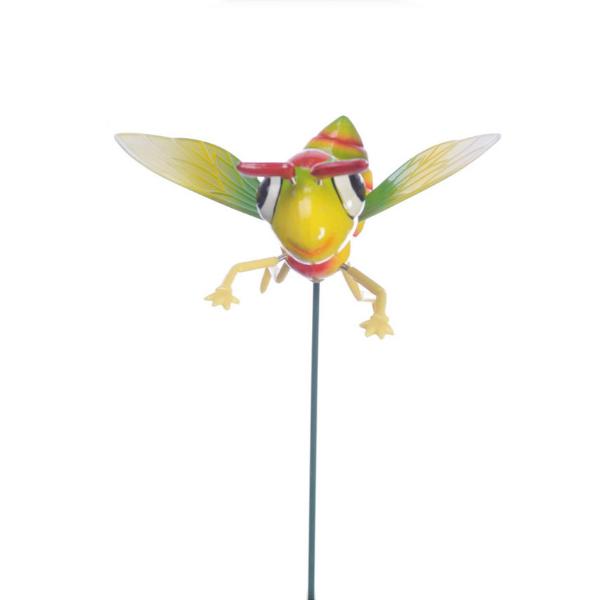 Butterfly Dragonfly And Bee Assotred Garden Decoration On Metal Stick 3 Assorted
