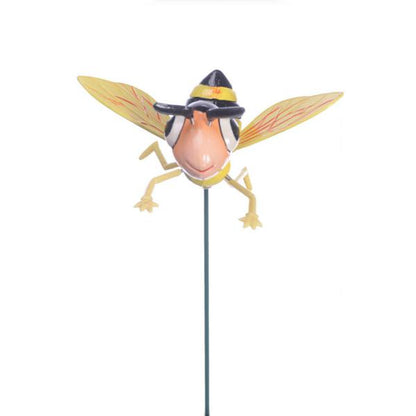 Butterfly Dragonfly And Bee Assotred Garden Decoration On Metal Stick 3 Assorted