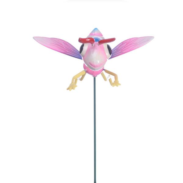 Butterfly Dragonfly And Bee Assotred Garden Decoration On Metal Stick 3 Assorted