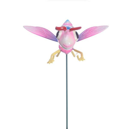 Butterfly Dragonfly And Bee Assotred Garden Decoration On Metal Stick 3 Assorted