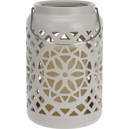 LED Round Lantern With Candle Light 12X19cm