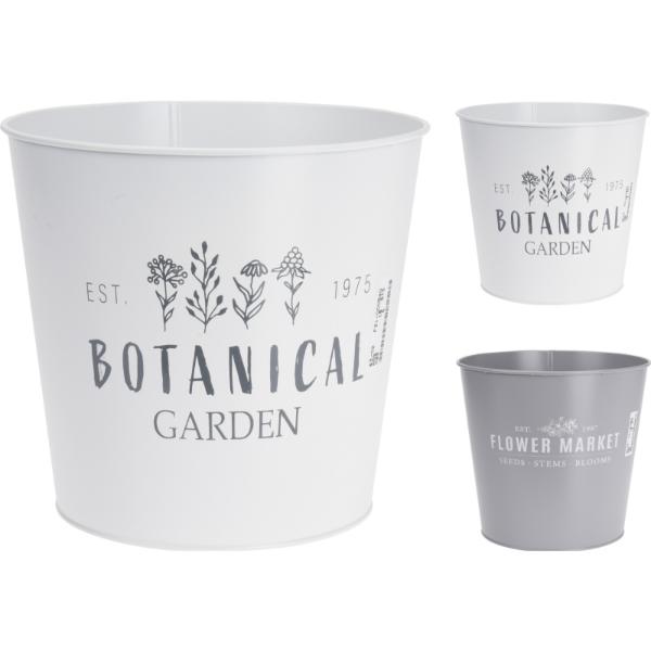 Metal Garden Bucket In 2 Assorted Colours