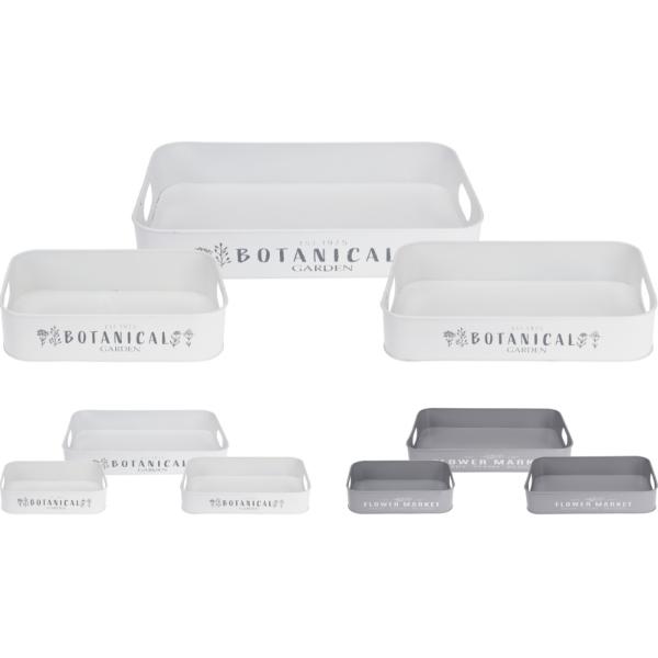 Garden Serving Tray Set Of 3(2 Assorted Colours)