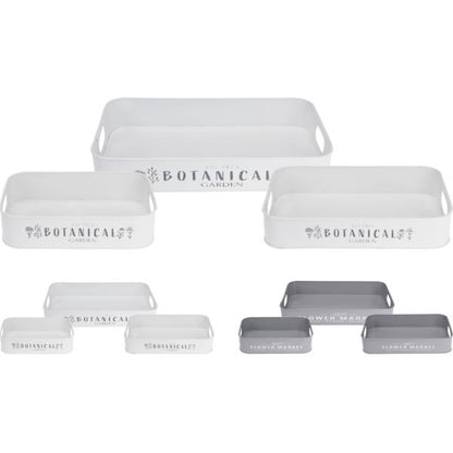 Garden Serving Tray Set Of 3(2 Assorted Colours)