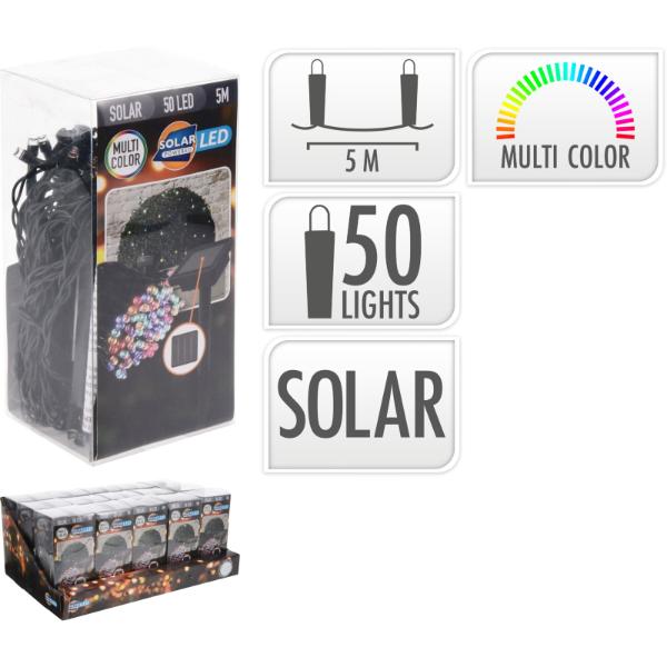 Progarden Solar Led Light Chain 50 Pieces - Multi Coloured