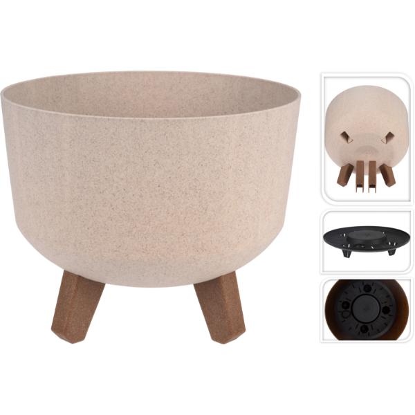 Flower Pot On Legs 23.8 x 18.7cm White