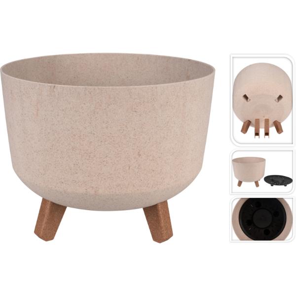 Flower Pot On Legs 23.8 x 18.7cm White