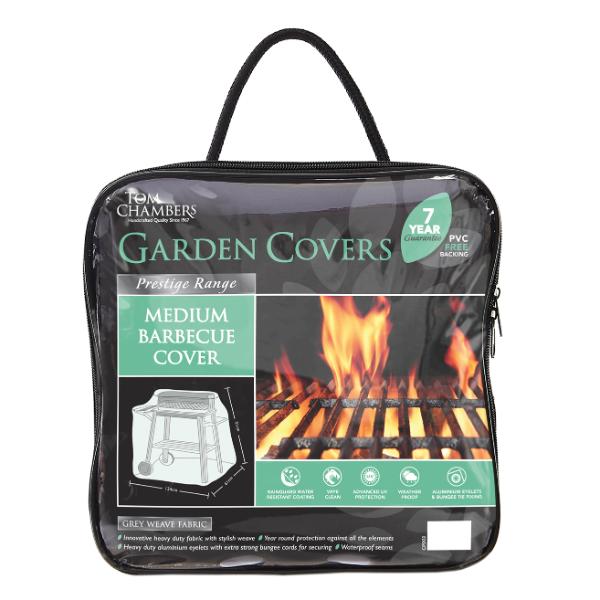 Tom Chambers Prestige Grey Medium Barbeque Cover H 122cm x W 71cm x D 71cm