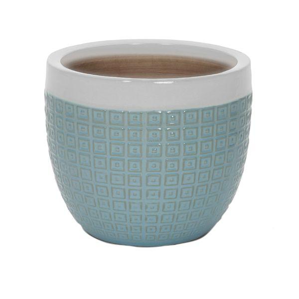 Apta LA Pelham Planter 20cm (Duck Egg-White/White-Duck Egg/White-Steel)